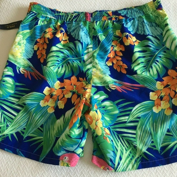 Ralph Lauren Polo Swim Trunks Jungle Parrot - Picture 2 of 5
